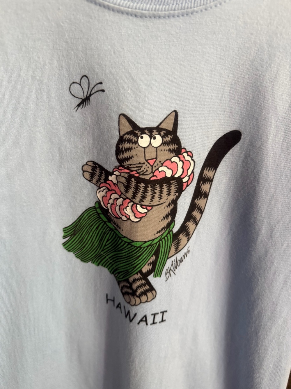 Vintage 80’s B Kliban Cats Hula Dancing Hawaii Souvenir T- Shirt